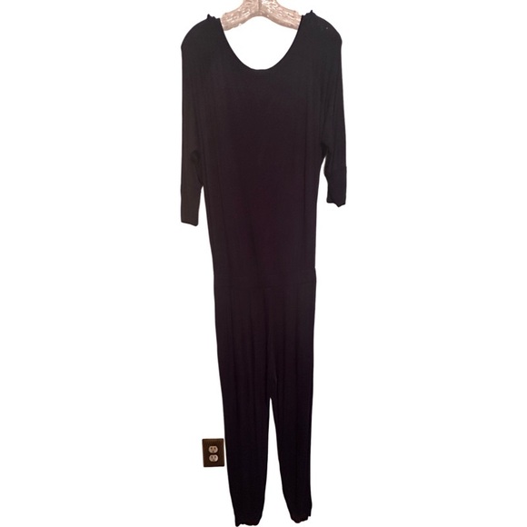 Michael Stars Black Jersey Knit Comfortable Lightweight Jumpsuit - Picture 4 of 10